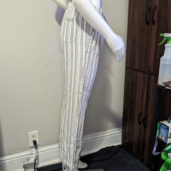 Just Living Linen and Cotton Blend Striped Pants M EUC - Picture 3 of 5